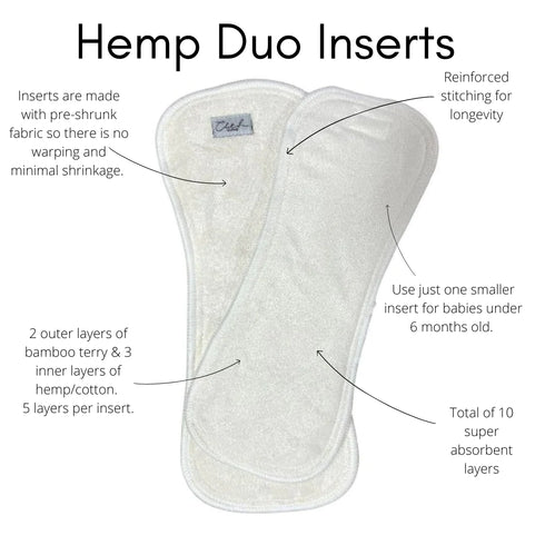 SECOND HAND | Cloth Bums Bamboo & Hemp Duo Insert Set